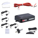 Black Car Reversing Parking Sensor 4 Probe Lcd Display Audio Buzzer Alarm K