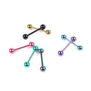 7Pcs 14G 316L Surgical Steel Barbell Bar Tongue Ring Stud Piercing Pin