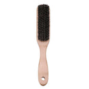 Wood Handle Hair Brush Hard Boar Bristle Hairdressing Beard Comb (Yellow)