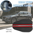 2x Carbon Fiber Look Car Side Rear View Mirror Rain Visor Snow Guard Shield