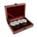 Wood Coin Display Box for 2 Coins, with Coin Gaskets for Protection - Wooden