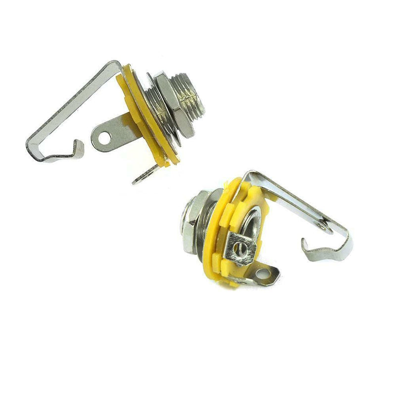 10x 1/4 inch 635mm Mono Female Jack with Socket Panel for MICMic New X9E0