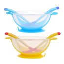 6xNon Spill Baby Suction Bowl Tableware Set Temperature Color Changing Spoon