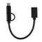 2 in 1 Adapter Cable Type-C Micro USB Fast Charging OTG Braided Cord Universal