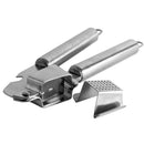 2 in 1 Kitchen Stainless Steel Garlic Press Crusher Ginger Squeezer Masher