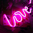 Romantic LOVE Letters LED Night Light USB Charging Festival Party Home Neon Lamp