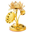 Golden Silk Hollow Lotus Candle Ghee Lamp Holder For The Buddha Candle Hold
