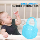 Portable Baby Pacifier Fingertip Toothbrush Container Storage Box (Blue) A