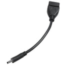 USB 2.0 Female to Mini USB Male Cable Adapter (Black, 15cm)