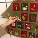 1pc Hanging Christmas Advent Calendar Countdown To Christmas Tree OrnamentsB Nw