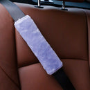 2pcs Car Seat Belt Cover Fluffy Safety Belt Shoulder Pad Protector (Grey) A