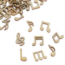 100Pcs/Pack 15mm Mix Wooden Cute Music Notes Handcrafts Wooden Decor FT