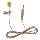 3.5mm Jack Plug Mini Clip On Microphone Mic With Tie Collar Shirt Clip Beige