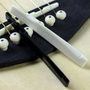 2 Set Faux Buffalo Bone Bridge Saddle for 6 String Acoustic Guitar Hot Black OZ