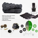 Konjac Sponge Set with Activated Bamboo Charcoal - Body & Facial Sponge Dee
