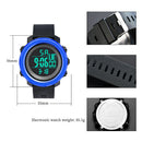 Digital Electronic Men Outdoor Sports Waterproof Luminous Wristwatch (C) A