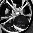 4pcs Universal Crown Style Car Tire Air Valve Stem Caps Dust Covers (Black)