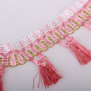 Pink Tassel Fringe Trim Upholstery Fringing Clothes Bedding Sewing Accessory