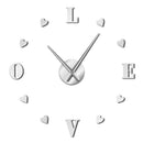 Diy Heart Shaped Numbers Wall Art Large Wall Clock Hearts Wall Decor Nurser