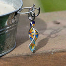 Women Girls Creative Spiral Leaf Earrings Significant Gift Decor Fashion Be J3C9