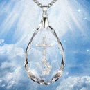 Crystal Cross Pendant Chain Women Jewellery Jesus Acrylic Crystal Cross Nec C6N2