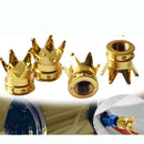 4Pcs Crown Shaped Wheel Tyre Tire Valve Stems Cover Screw Cap for Car Truck Bike