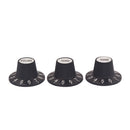 Replacement 3 Pieces Plastic Guitar Bass Amplifier Volume Tone Control Knobs