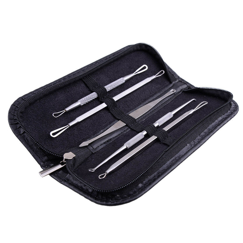 5pcs Blackhead Acne Comedone Pimple Blemish Remover Extractor Needles Clean Kit