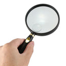 Clear 90mm Dia Lens Jewelry Loupe 5X 10X Magnifier Glass Black - Fixed E7S6
