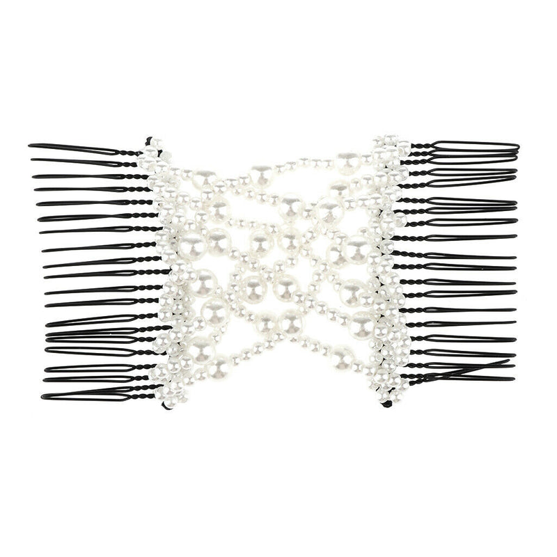 2Pack Double Insert Comb Clip Stretchy Hair Head Comb DIY Hair Styling Tools