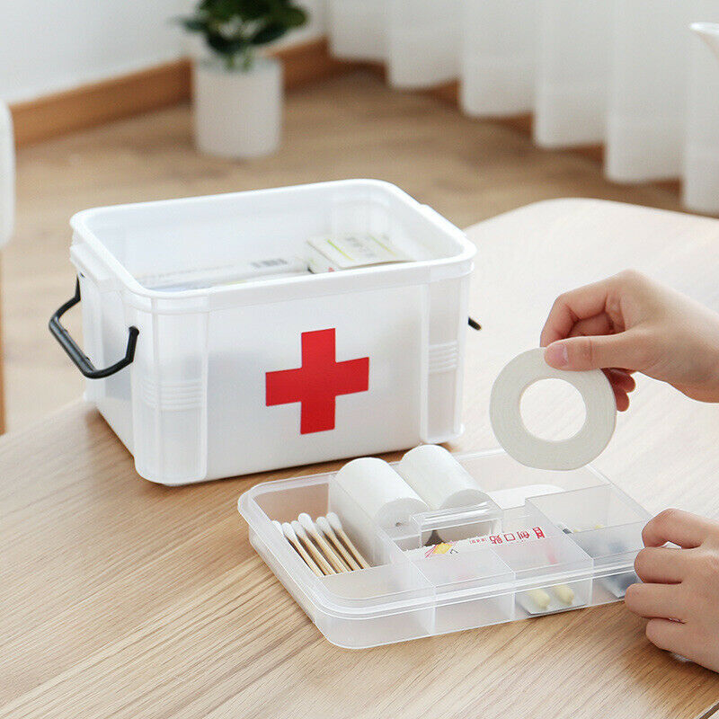 Plastic Multi-layer Medicine Chest Emergency Kit First Aid Drug Storage Box