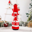 Christmas Knitted Red Wine Bottle Cover Bag Elk Snowflake Bottle Bag (02)