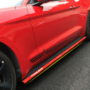 Red Black Samurai Carbon Fiber Car Front Bumper Lip Protector Rubber Splitt