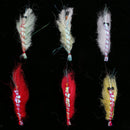 6pcs Shrimp/Prawn Flies For Bass, Sea Trout, Salmon, Pollock