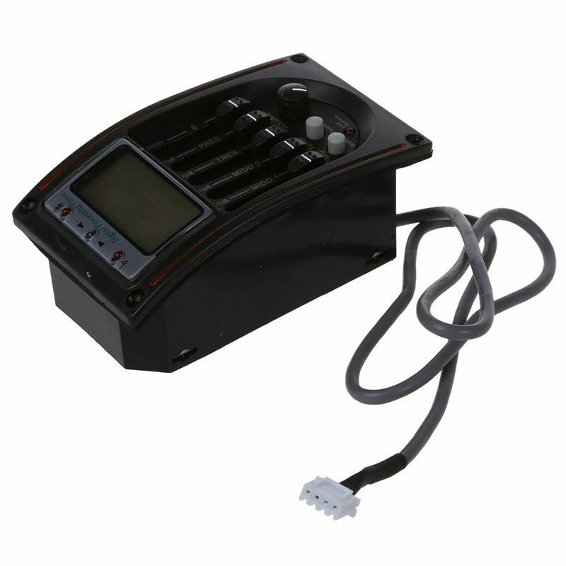 Acoustic 5-Band EQ Equalizer Guitar Preamp Piezo Pickup LCD Tuner