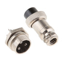 1set GX16 3Pin Male & Female Circular Aviation Socket Plug Wire Panel Connector