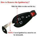 Car Remotes 6 Button Key Fob Compatible for Chrysler Town Country 2008-2015 X3J1