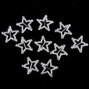10pcs STAR Rhinestone Diamante BUCKLES RIBBON SLIDERS Wedding Embellishments