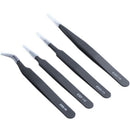 4x tweezers pointed tweezers metal tweezers anatomically ESD 12-15