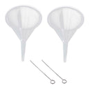 2 Piece Mini Funnel Plastic Metal Small Funnels for Cremation Jewelry Fill Kit
