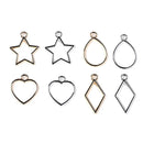 40pcs Heart/ Star /Drop/ Rhombus Charms Acrylic Pendant DIY Jewelry Findings