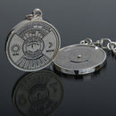 Stylish 50 Year Calendar Key Chain Keyring Keyfob Metal Alloy Ring Compass MO