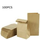 Kraft Paper Food Carrier Bags Takeaway With Flat Handles (180 * 50 * 90 mm)