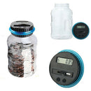 2pcs Digital Coin Bank Money Saving Jar Coin Container with LCD for Adults Kids