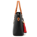 Large Capacity Tassel Tote Bag Women Soft Leather Ladies Handbag Crossbody
