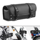 Universal PU Leather Bar Bags Motorcycle Side Bags Saddlebag Barrel Roll R3E4