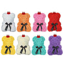 25Cm Bear Of Roses Flowers Teddy Bear With Crown Wedding Festival Diy Surpr