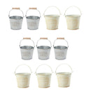 Rustic Metal French Design Planter Pot, Set of 10