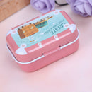 Mini tin trinket jewelry coin box tinplate storage case small rectangular-ran OZ
