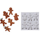 Aouke Gingerbread Man Christmas Series Silicone Mold Fondant Cake Chocolate M Gw